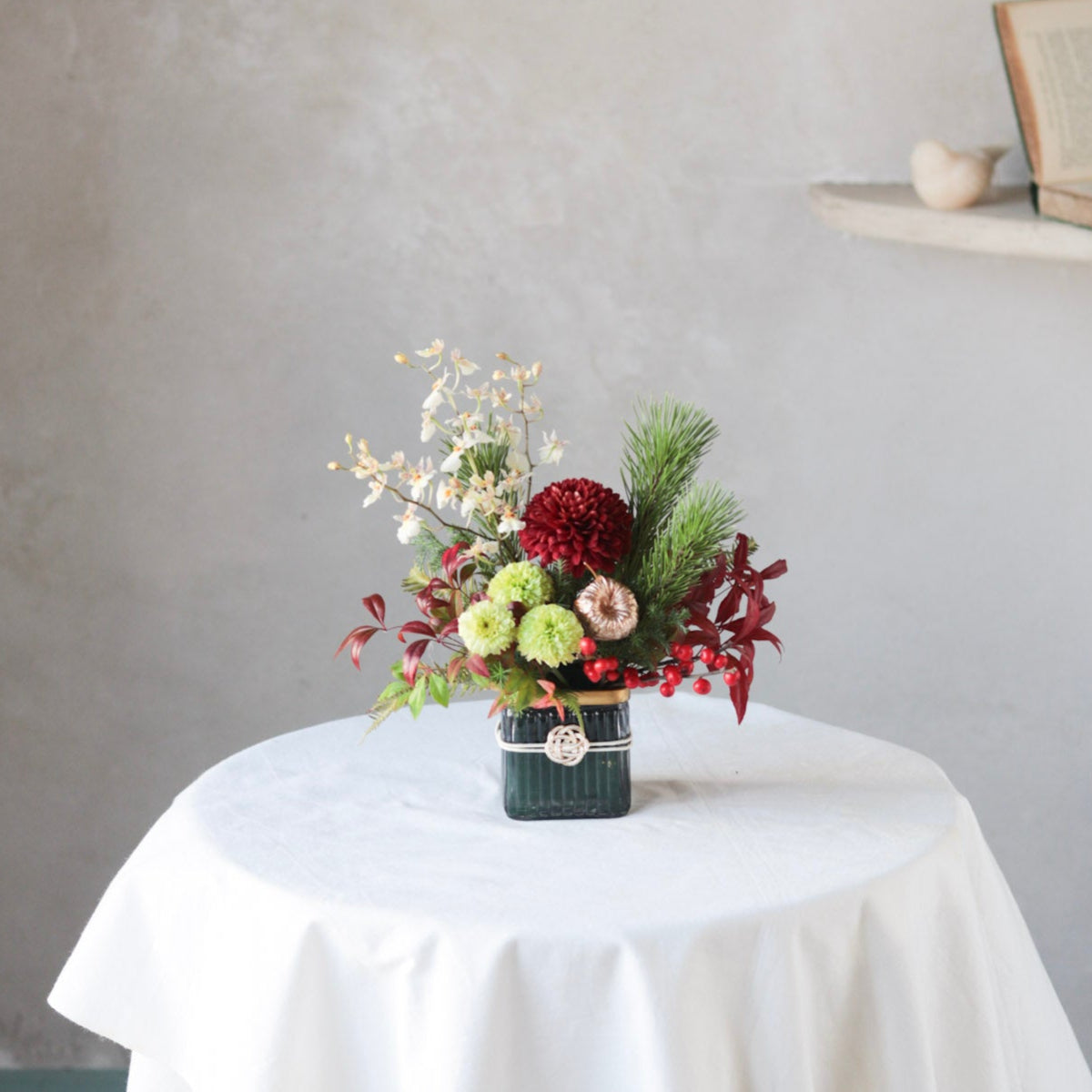 迎春アレンジメント　ｰ紅-