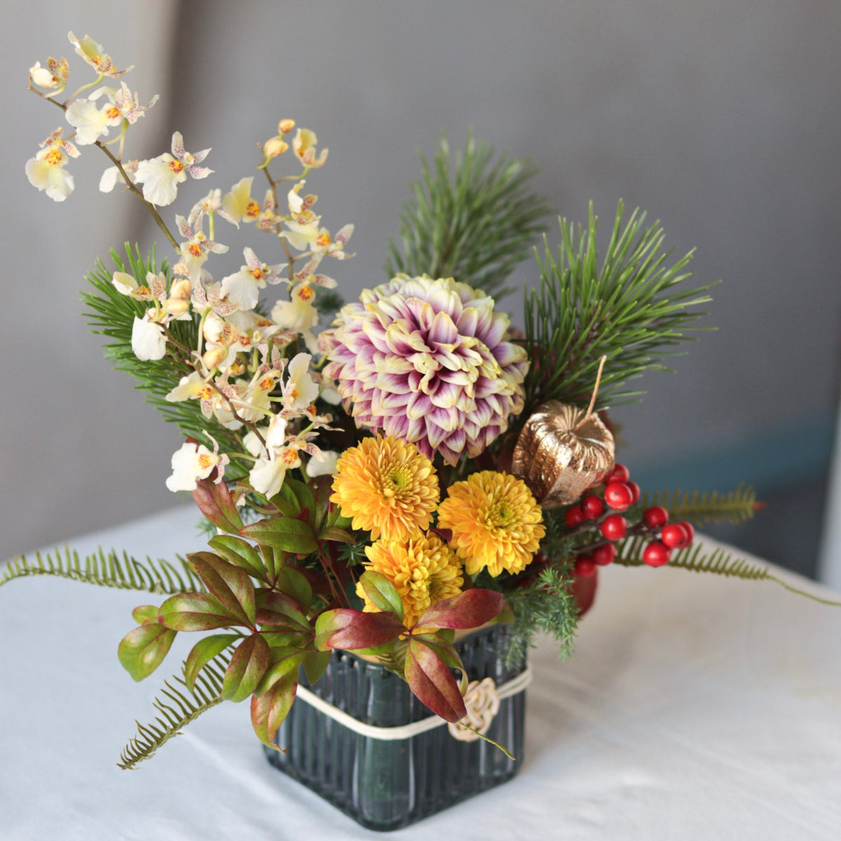 迎春アレンジメント　ｰすみれ-