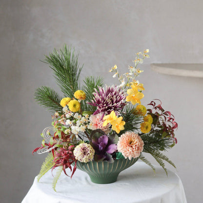 迎春アレンジメント　ｰすみれ-