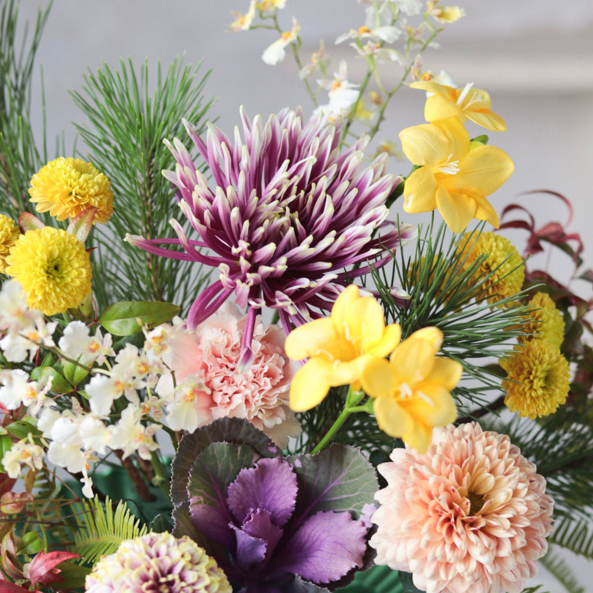迎春アレンジメント　ｰすみれ-