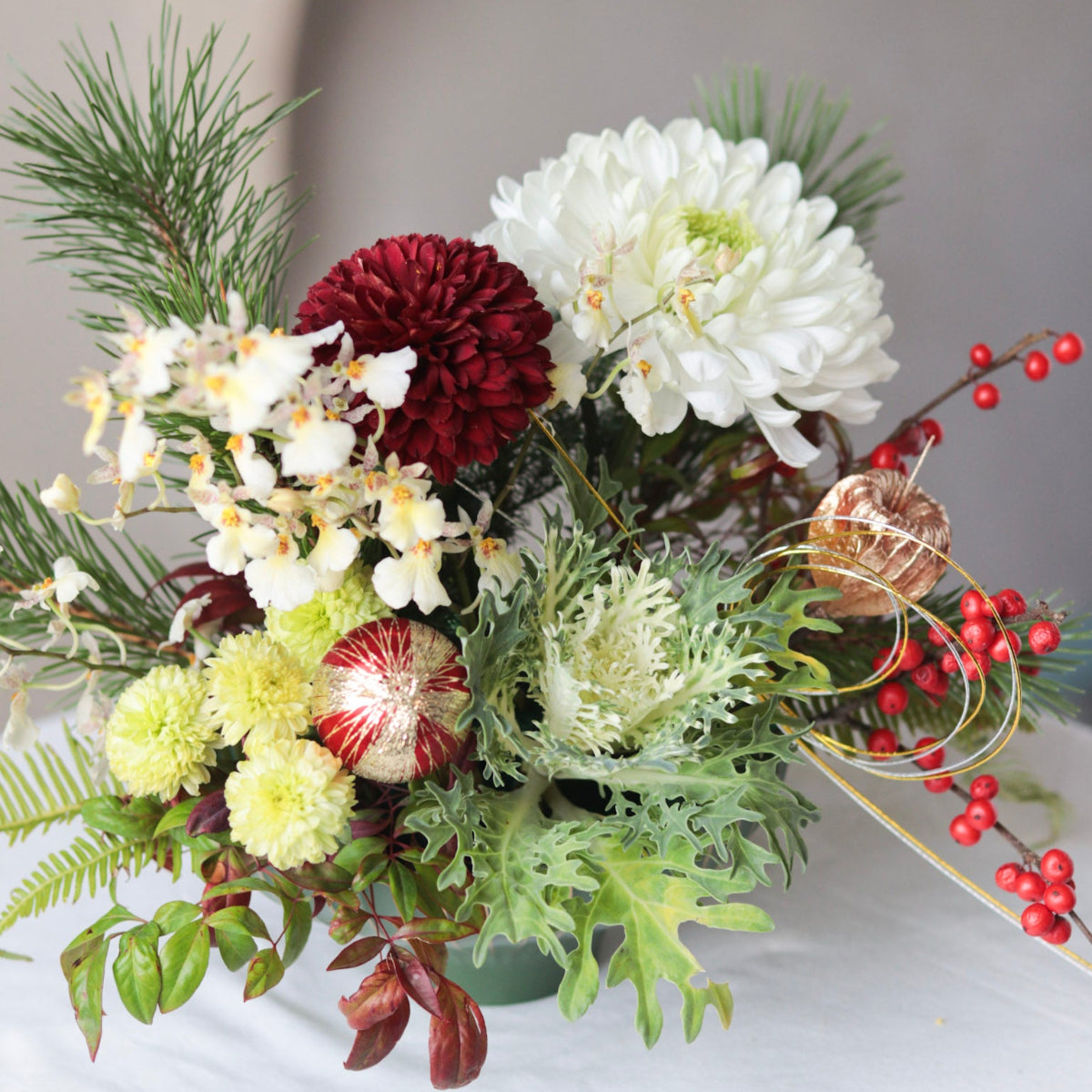 迎春アレンジメント　ｰ紅-