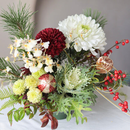 迎春アレンジメント　ｰ紅-