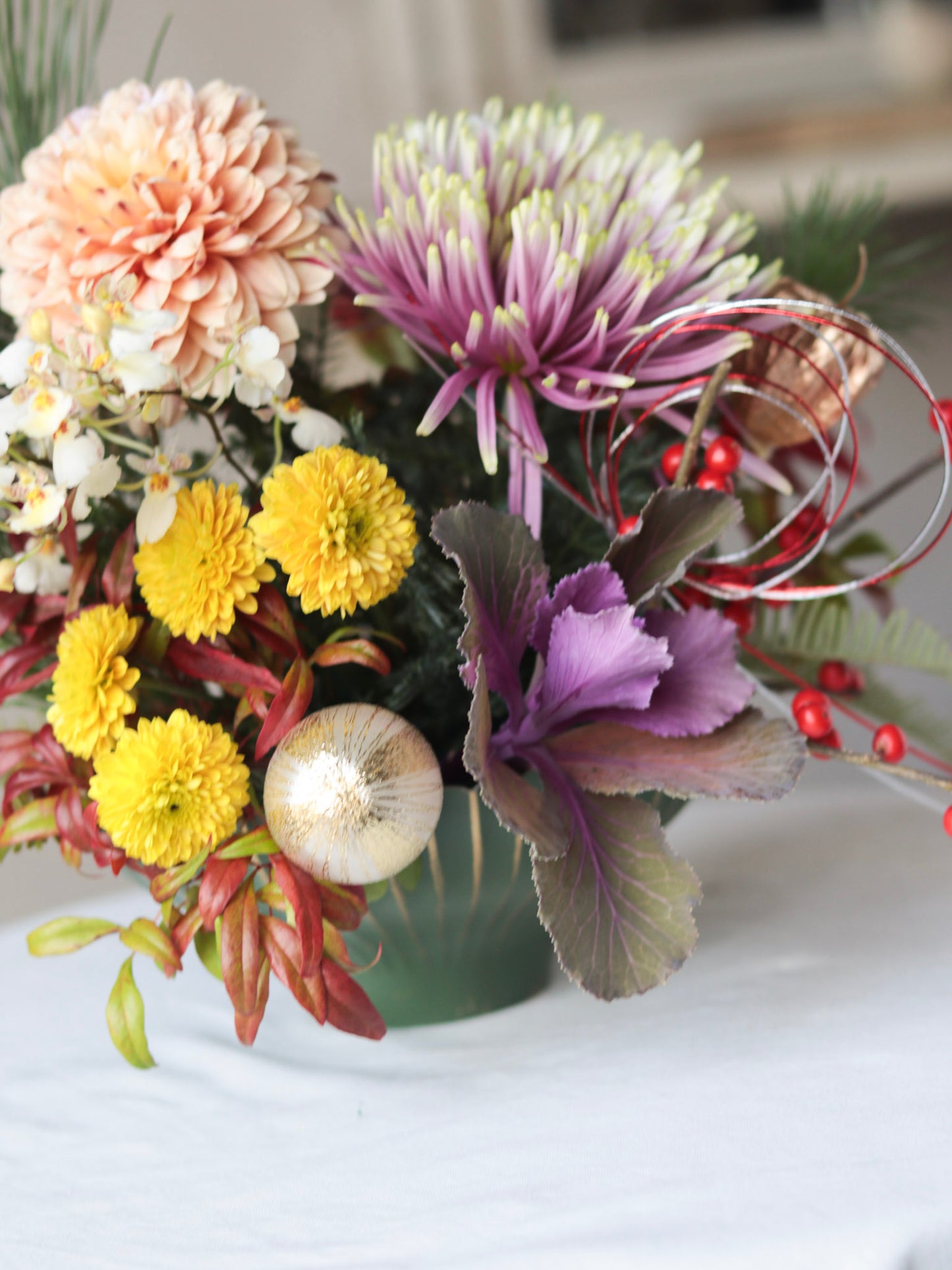 迎春アレンジメント　ｰすみれ-