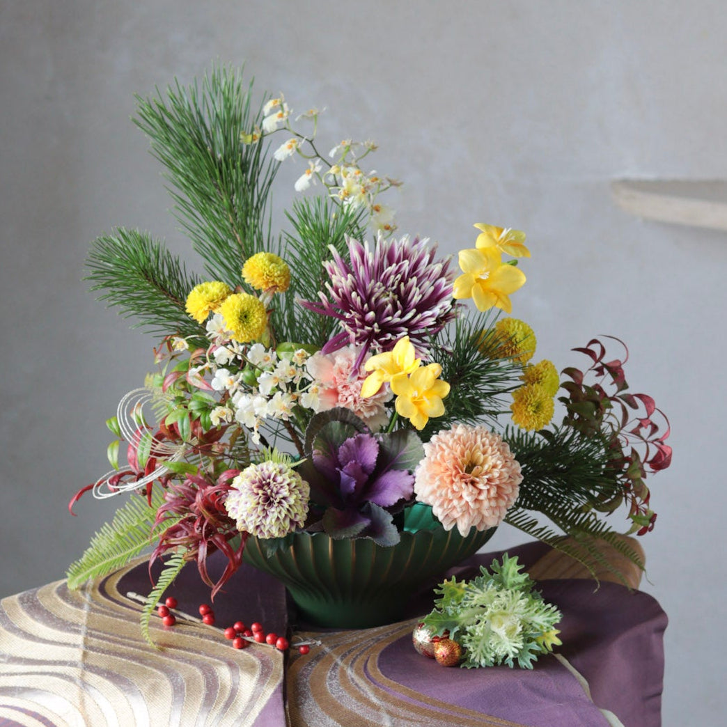 迎春アレンジメント　ｰすみれ-