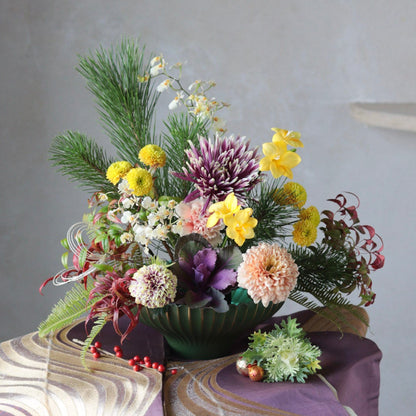 迎春アレンジメント　ｰすみれ-